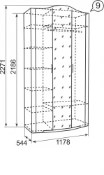 Шкаф трехдверный Виктория 9 с зеркалом