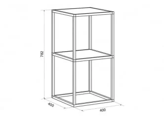 Стеллаж в гостиную Лофт LMN-04 Черный муар-дуб сонома