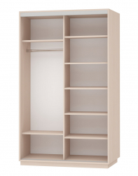 Шкаф-купе двухдверный Экспресс Дуо 1600х2200h Сакура/Дуб молочный