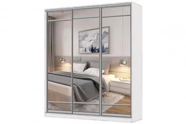 Шкаф-купе 3-х дверный Виктория 2000х584х2300, Белый 20ДЗЗЗДЗЗЗДЗЗЗ-ЯЯПП-Б 310-3320