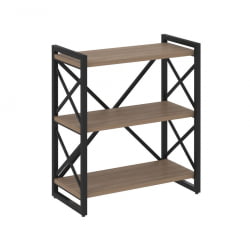 Стеллаж на регулируемых опорах - 3 полки LOFT VR.L-MST.O-3.8 Металл черный Дуб Аризона