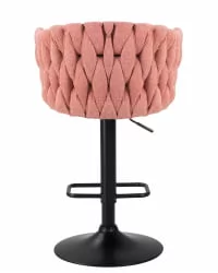 Стул барный DOBRIN LEON Розовая ткань LAR 275-10