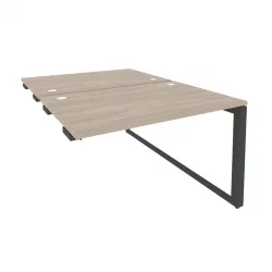 Стол-приставка двойной на О-образном м/к к опорым элем. ОНИКС О.МО-Д.СПР-2.8 Дуб Аттик/Антрацит / ONIX O.MO-D.SPR-2.8