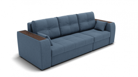 Диван Сенатор-2 НПБ угол левый/правый (ЗР) Цвет фасада: Голубой; Тип: Левый/правый; Материал фасада: Металл/Велюр