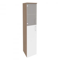Шкаф высокий узкий левый ОНИКС О.СУ-1.7(Л) Дуб Аризона/Белый / ONIX O.SU-1.7(L)