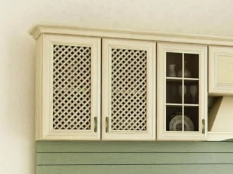 Шкаф кухонный 800 высокий с решеткой Кантри ЛД 235.343.000 Сономе эйч светлая