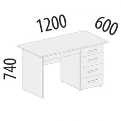 Стол с ящиками (лев/прав) Альфа 63.110