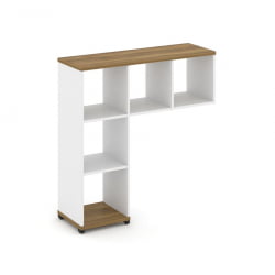 Надставка на стол низкая без наполнения CONCEPT CN.NN-001 Сандал Янтарный Белый бриллиант Черный металл