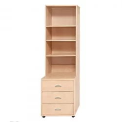 Стеллаж открытый с тумбой и ящиками Modul 4 Клен