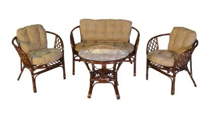 Комплект Багама с диваном, подушки светлые обычные Бахама10 молочный шоколад / Bahama10