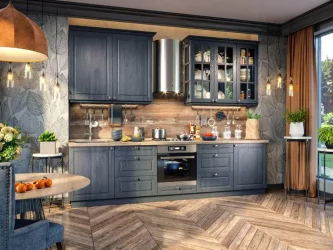 Шкаф кухонный для холодильника 600 Мокка ЛД 274.280.000.181 Черный Дуб фактурный антрацит