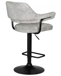 Стул барный ДОБРИН CХАРЛЙ БЛАCК (светло-серый твид (ЛЕО04)) 2 шт / DOBRIN CHARLY BLACK (LEO04))