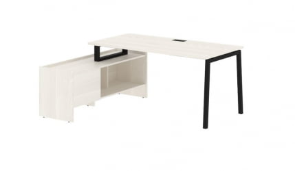 Стол с тумбой EDIS ELCT 17814 Ясень Траун Черный