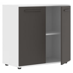 Шкаф с глухими малыми дверьми ЕДИС ЕЛCС 85.1 Мокко Мокко Белый / EDIS ELCS