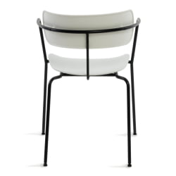 Стул VAN HALLEN (mod. 2433) пластик/металл, 54,5х53,5х76 см, высота до сиденья 46 см, белый/черный