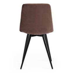 Стул CHILLY X (mod. 7096) ткань/металл, 45x53х88 см, высота до сиденья 50 см, коричневый barkhat 12/черный