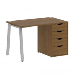 Стол письменный ХОМЕ ОФФИCЕ ВР.СП-3-118.4.А Орех Гварнери/Серый металл / HOME OFFICE VR.SP-3-118.4.A