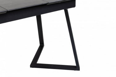 Стол Роналдо раздвиж. 140-180 Темный мрамор/Бабочка