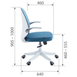 Детское компьютерное кресло CHAIRMAN CH107 ткань голубой