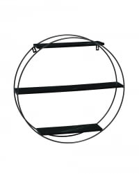 Полка Luna черная Черный мрамор