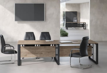 Комплект мебели для кабинета руководителя ENIO №5 Кария Пальмира Антрацит