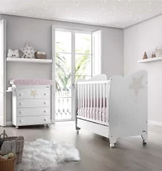Кроватка для новорожденных Micuna Estela White/Grey