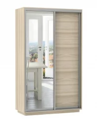 Шкаф-купе двухдверный Экспресс Дуо Медиум 1200х2200h Ясень шимо светлый