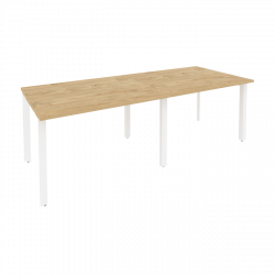 Стол переговорный (2 столешницы) ОНИКС О.МП-ПРГ-2.2 Тиквуд Светлый/Белый / ONIX O.MP-PRG-2.2