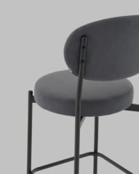 Стул Полубарный Бриф DD ПБ велюр темно-серый