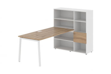 Рабочая станция ЕДИС ЕЛРСТ 1217 Дуб Денвер светлый Белый Белый / EDIS ELRST