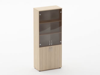 Шкаф высокий со стеклом Glassy 6.19.151 Бук светлый