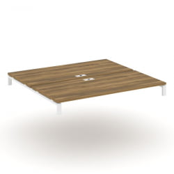 Двойной стол надставка на две опорные тумбы CONCEPT CN.DSN-008 Сандал Янтарный Белый