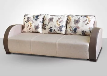 Диван тканевый Европа-1 вензель серый арена черная рогожка в1