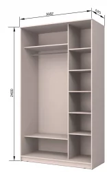 Шкаф-купе Хит-24-17-77 Орхидея Ясень шимо светлый