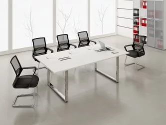 Стол переговорный GLOSS LINE НСП-О.938 Белый Премиум