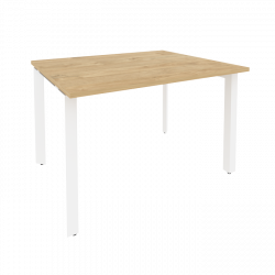 Стол переговорный (1 столешница) ОНИКС О.МП-ПРГ-1.2 Тиквуд Светлый/Белый / ONIX O.MP-PRG-1.2