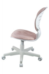 Кресло 1139 FW PL White велюр Bliss 08 розовый