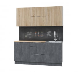 Кух. гарнитур Асти-дуб сонома 1.8, белый/ дуб сонома/ бетон темный / ПФ дуб бунратти (б/с 600) Кух. гарнитур Асти-дуб сонома 1.8, белый/ дуб сонома/ бетон темный / ПФ дуб бунратти (б/с 600)