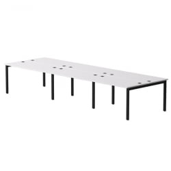 Бенч-система на 6 мест на металлокаркасе, опоры 45 гр Everprof EVO 254S016 (4140) Белый Черный