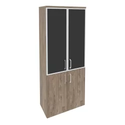 Шкаф высокий широкий ОНИКС О.СТ-1.2Р блаcк Тиквуд Темный / ONIX O.ST-1.2R black