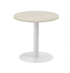 Стол переговорный круглый Sigma SG.277.OL.GR Дуб светлый Серебряный металлик