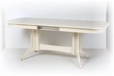 Стол обеденный раскладной Лира-3 (1,5м) тон 2М с золотой патиной