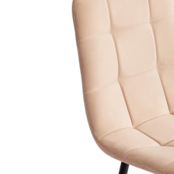 Стул CHILLY MAX Велюр/металл , 45 х 54 х 90 см , бежевый/черный
