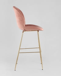 Стул барный Beetle со спинкой пудровый 2 шт