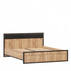 Кровать двуспальная 1600 с подъемным механизмом Техно ЛД 678.141.000.006 Дуб Золотой Черный