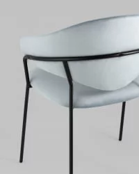 Стул Алексис велюр Пыльно-голубой