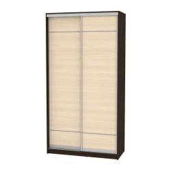 Черный шкаф-купе Б-220х120х60-1(Венге-ДМ-Д7Д7) / B-220х120х60-1(Венге-ДМ-D7D7)