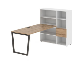 Рабочая станция EDIS EVRST 1217 Дуб Денвер светлый Мокко Белый