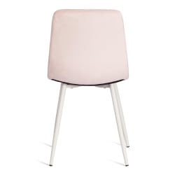 Металлический стул CHILLY (mod. 7094-1) вельвет/металл, 44,5х52,5х86 см, pink (розовый) HLR39 / белый