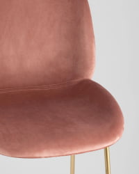 Стул барный Beetle со спинкой пудровый 2 шт